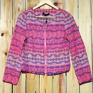 Honey Punch Aztec Zip Jacket